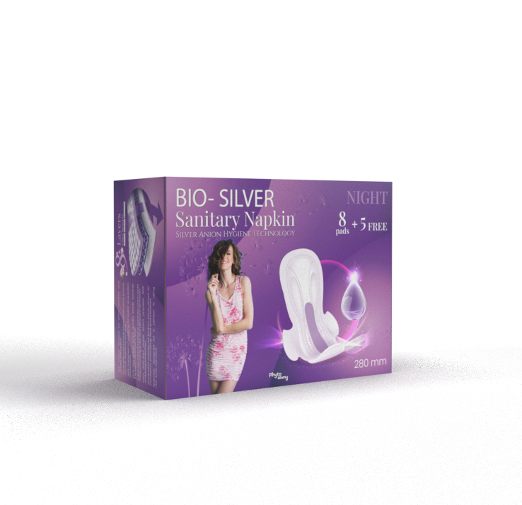 NEW  Bio Silver Sanitary Pad  Night (PC1292)
